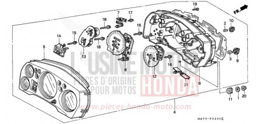 COMPTEUR (V/W/X/Y) CBR1100XXY de 2000